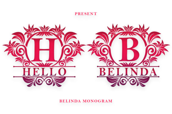 Belinda Monogram Font - Preview 1