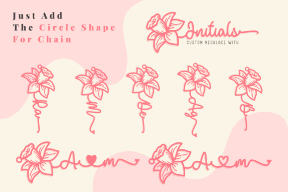 Delisa Birth Flower Duo Font PNG with transparent background - Preview 2