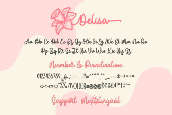 Delisa Birth Flower Duo Font PNG with transparent background - Preview 5