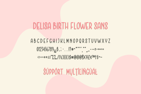 Delisa Birth Flower Duo Font PNG with transparent background - Preview 6