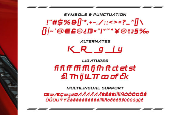Drag Racing Font - Preview 2