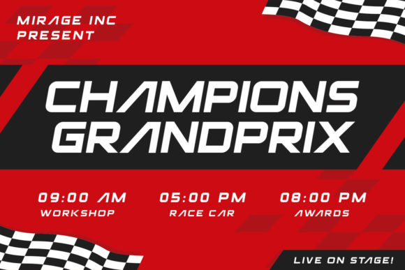 Drag Racing Font - Preview 3