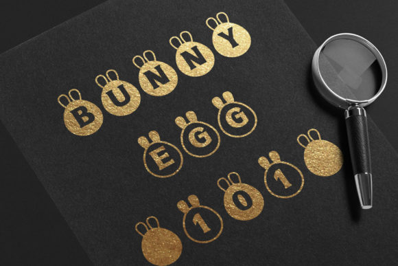 Easter Bunny Egg Font - Preview 4