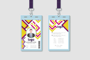 Geometric Yellow ID Card Design Graphic by Ju Design · Creative Fabrica