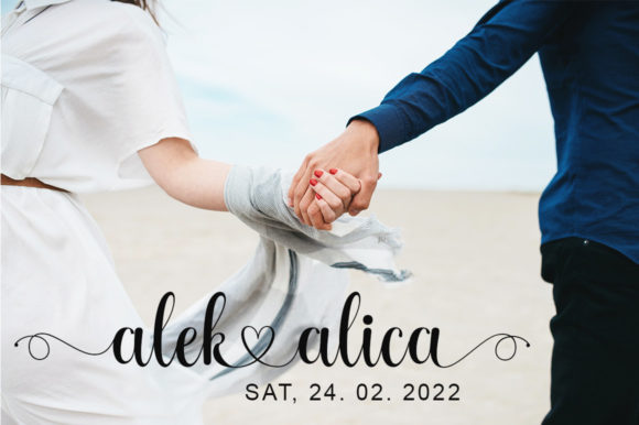 Halgeta Lovely Script Font PNG with transparent background - Preview 2
