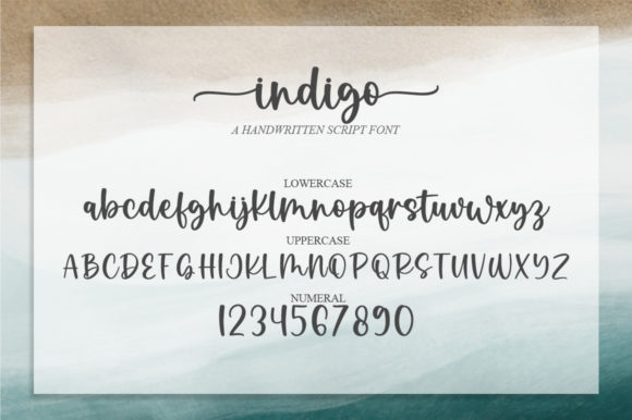 Indigo Font PNG with transparent background - Preview 6