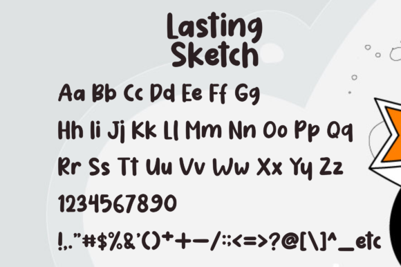 Lasting Sketch Font PNG with transparent background - Preview 5