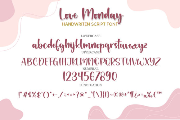 Love Monday Font PNG with transparent background - Preview 5