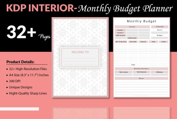 Monthly Budget Planners - KDP Interior