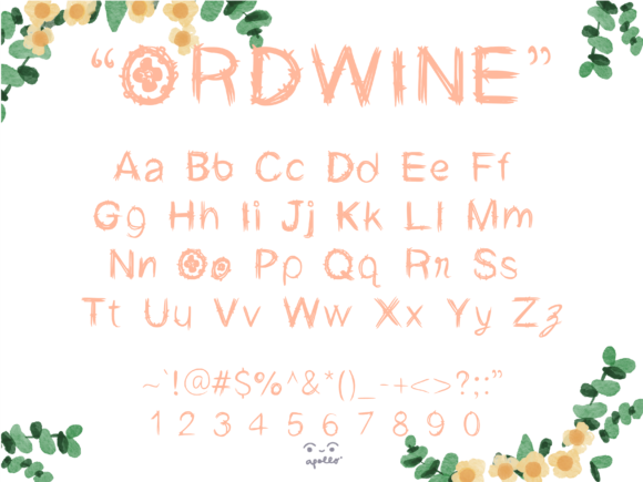 Ordwine Font PNG with transparent background - Preview 2