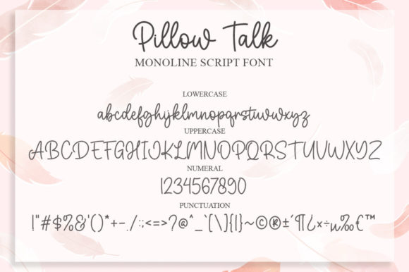 Pillow Talk Font PNG with transparent background - Preview 5