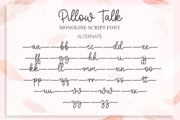 Pillow Talk Font PNG with transparent background - Preview 6