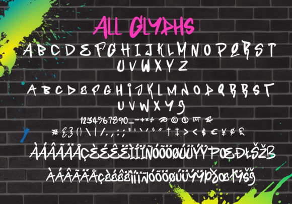Sky Fall Font PNG with transparent background - Preview 1