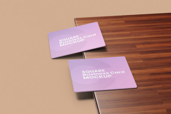 Square Business Card Mockup Graphic by bimockups · Creative Fabrica