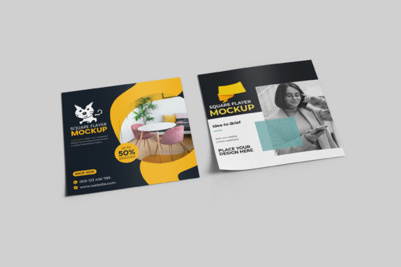 Square Flyer Mockup Graphic by bimockups · Creative Fabrica
