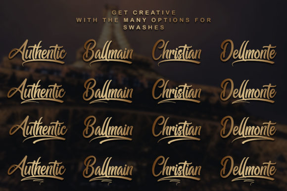 Ballmain Font PNG with transparent background - Preview 4