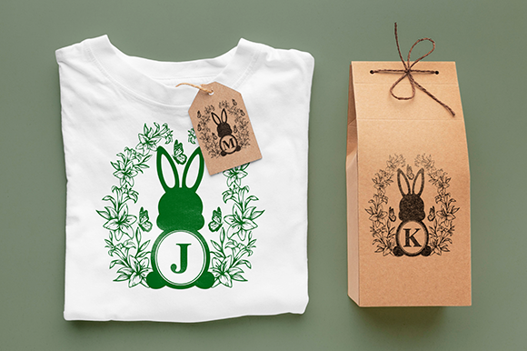 Bunny Flowers Monogram Font - Preview 5