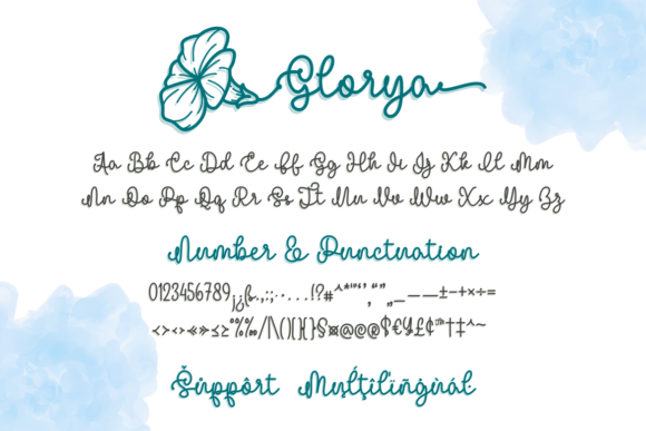 Glorya Birth Flower Font - Preview 4
