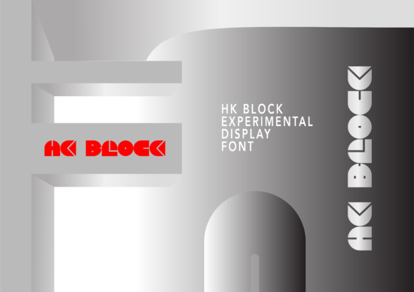 HK Block Font PNG with transparent background - Preview 1