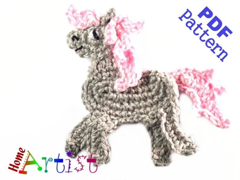 Horse Crochet Applique Pattern Applique