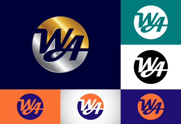 Monogram Letter W a Logo Design Vector.
