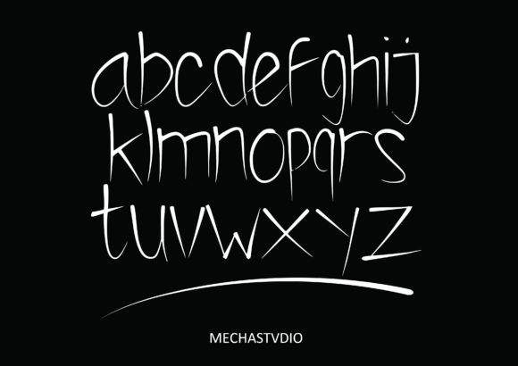 Curved Chopstick Font - Preview 2