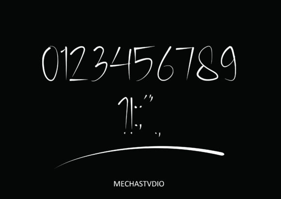 Curved Chopstick Font - Preview 3