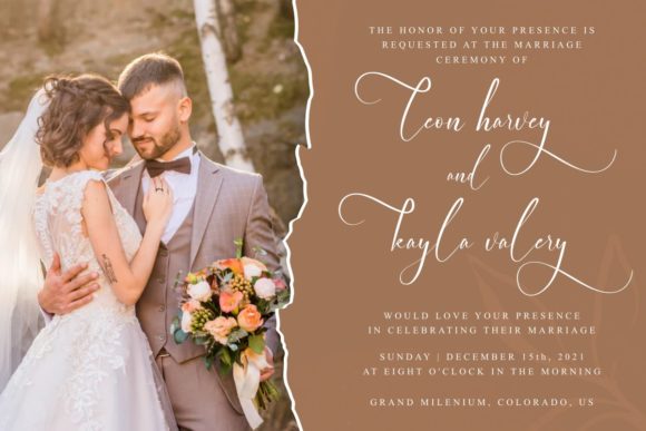 Elegant Wedding Font PNG with transparent background - Preview 2