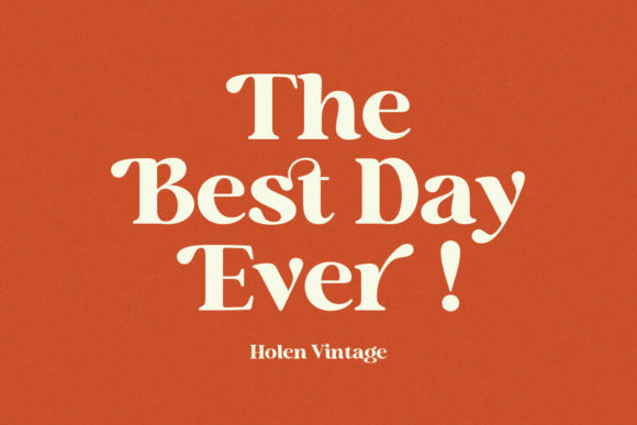 Holen Vintage Font PNG with transparent background - Preview 2