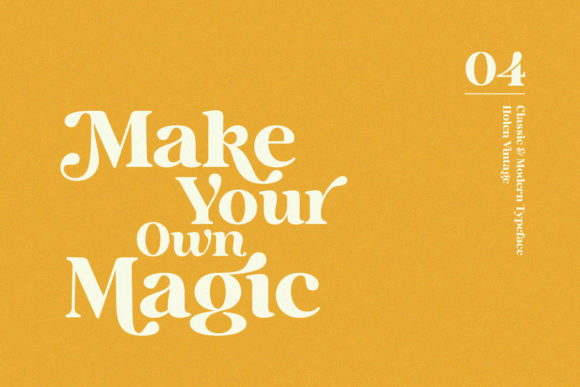 Holen Vintage Font PNG with transparent background - Preview 4