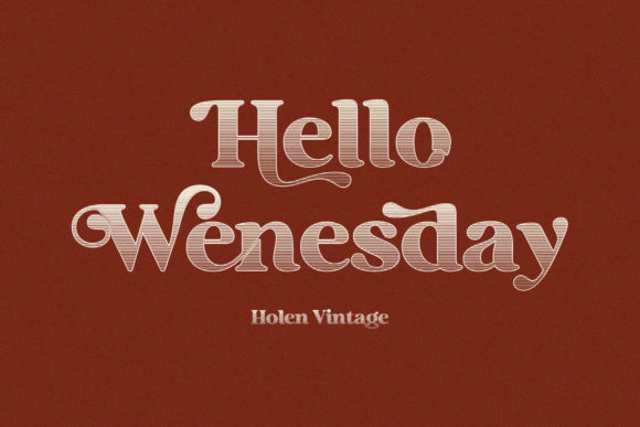 Holen Vintage Font PNG with transparent background - Preview 6