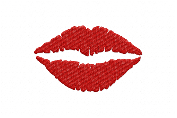 Lips Embroidery Design