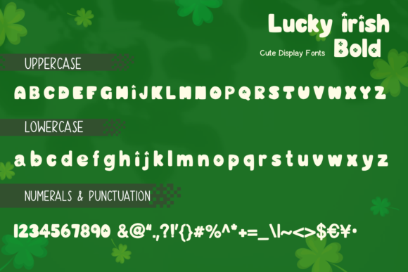 Lucky Irish Font PNG with transparent background - Preview 2