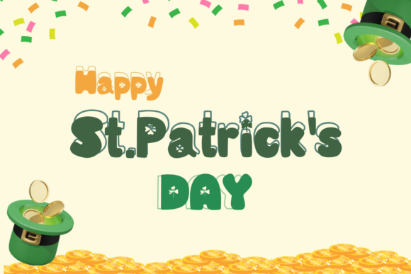Lucky Irish Font PNG with transparent background - Preview 3