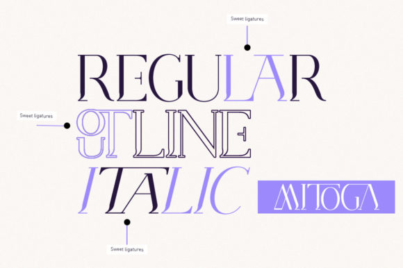 Mitoga Display Font PNG with transparent background - Preview 3