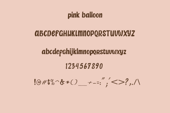 Pink Balloon Font PNG with transparent background - Preview 4