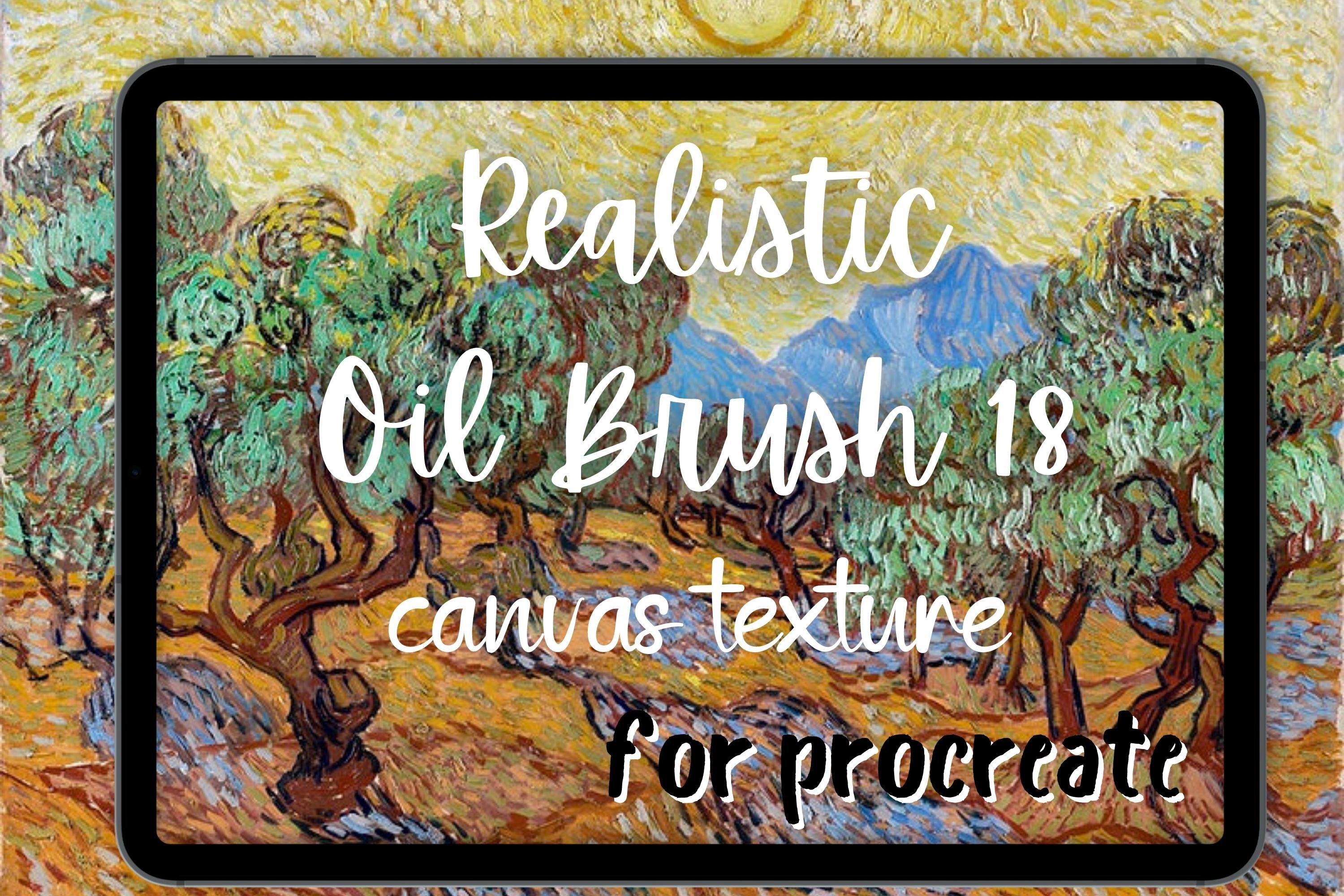 Procreate Oil Brush 18 Canvas Texture Graphic by Millie Her Majesty ...