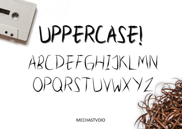 Silky Tape Signature Font PNG with transparent background - Preview 1