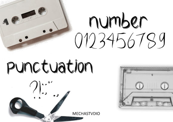 Silky Tape Signature Font PNG with transparent background - Preview 3