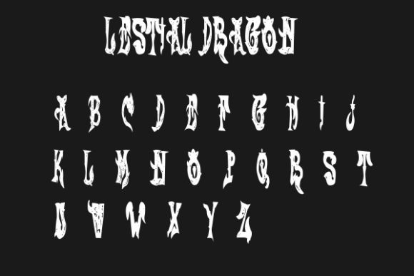 LESTIAL DRAGON Font PNG with transparent background - Preview 1