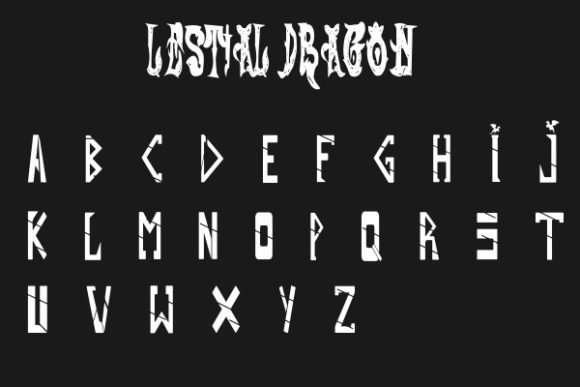 LESTIAL DRAGON Font PNG with transparent background - Preview 2