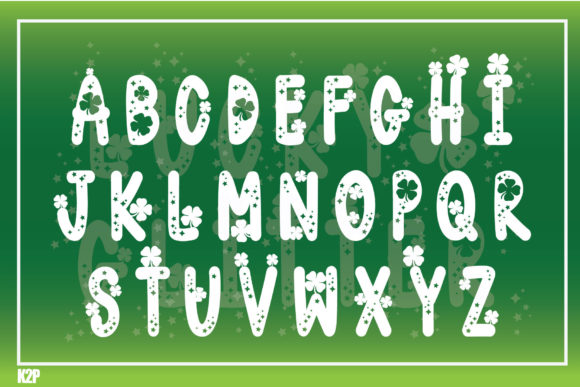 Lucky Glitter Font PNG with transparent background - Preview 1