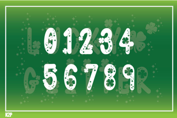 Lucky Glitter Font PNG with transparent background - Preview 2