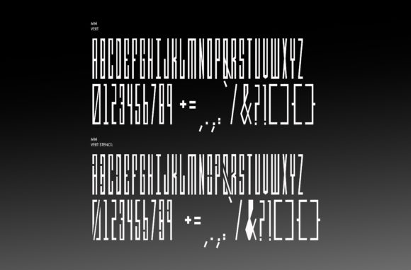 MM Vert Font PNG with transparent background - Preview 2