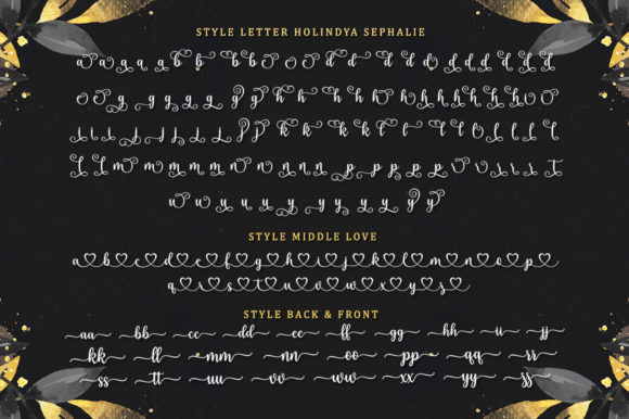 Holindya Sephalie Font PNG with transparent background - Preview 3