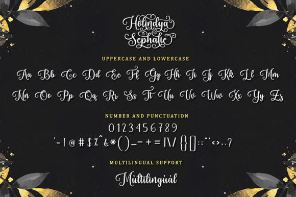 Holindya Sephalie Font PNG with transparent background - Preview 4