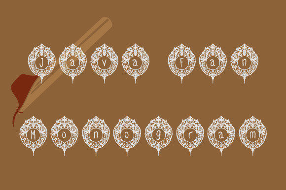 Java Fan Monogram Font - Preview 1