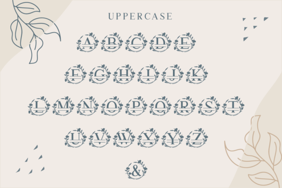 Kembang Monogram Font PNG with transparent background - Preview 4