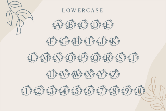 Kembang Monogram Font PNG with transparent background - Preview 5