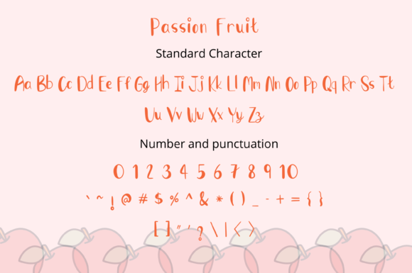 Passion Fruit Style Font PNG with transparent background - Preview 2
